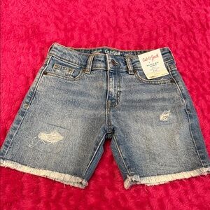 NWT Cat & Jack Light Blue Distressed Denim Shorts
